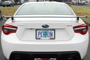 Subaru BRZ Wing Extender - Perrin Performance - Wing Riser Kit - Black - `17-`20